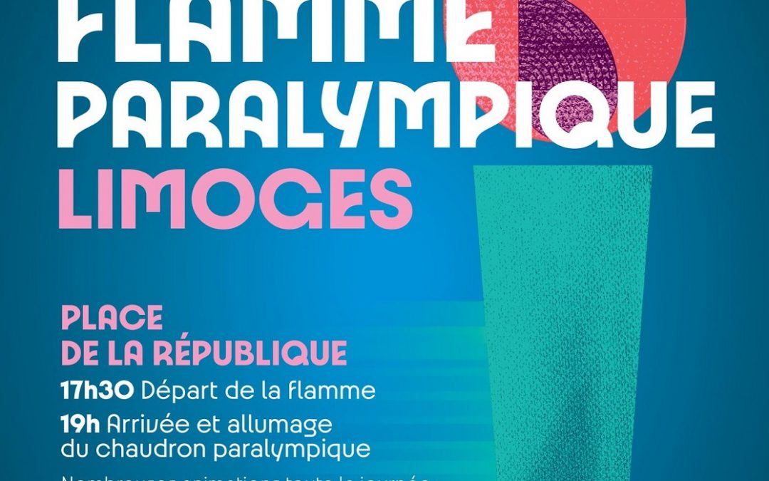 Retrouvez-nous au village paralympique à l’occasion du passage de la flamme – Limoges – 26 août 2024