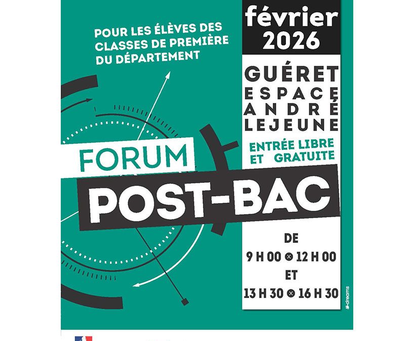 Forum post-bac – Espace André Lejeune de Guéret – mardi 24 février 2026