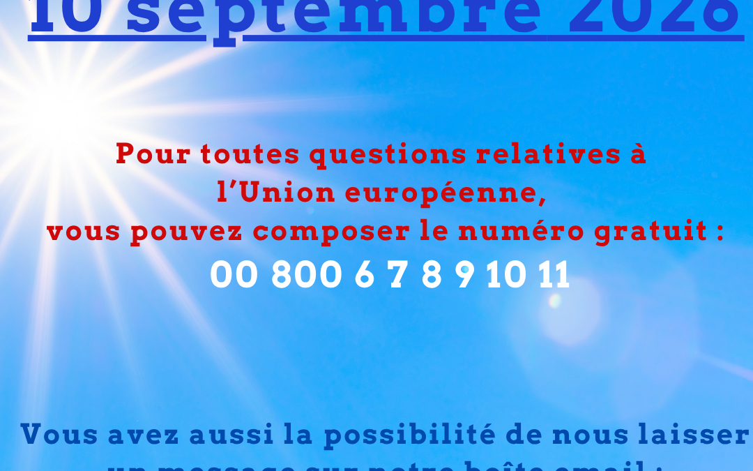 Fermeture exceptionnelle : Jeudi 10 septembre 2026
