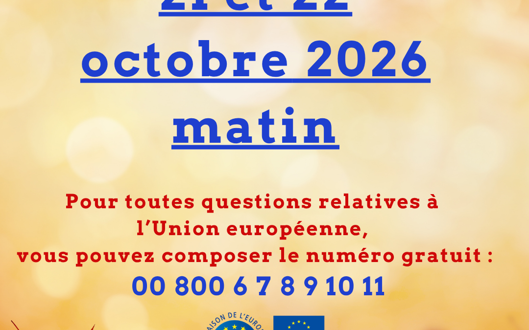 Fermeture exceptionnelle : 21 et 22 octobre 2026 matin